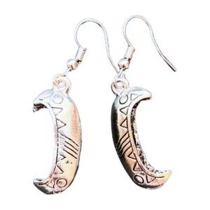 NEW Indian Canoe Earrings 3D Silver Dangle French Hook Southwest Charm
